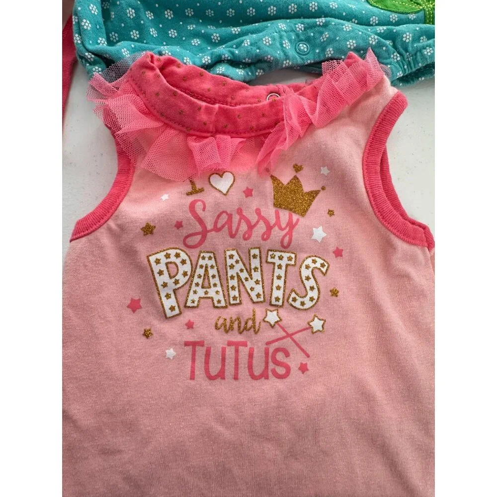 Baby Girls Assorted One piece & Shorts Bundle - Sizes‎ 6M Cotton Blend 15 Piece